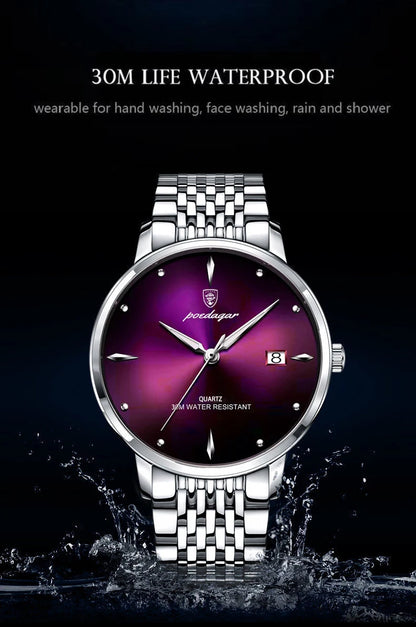 Luxury Sports Men Watch Waterproof Luminous Stainless Steel Date Wristwatch