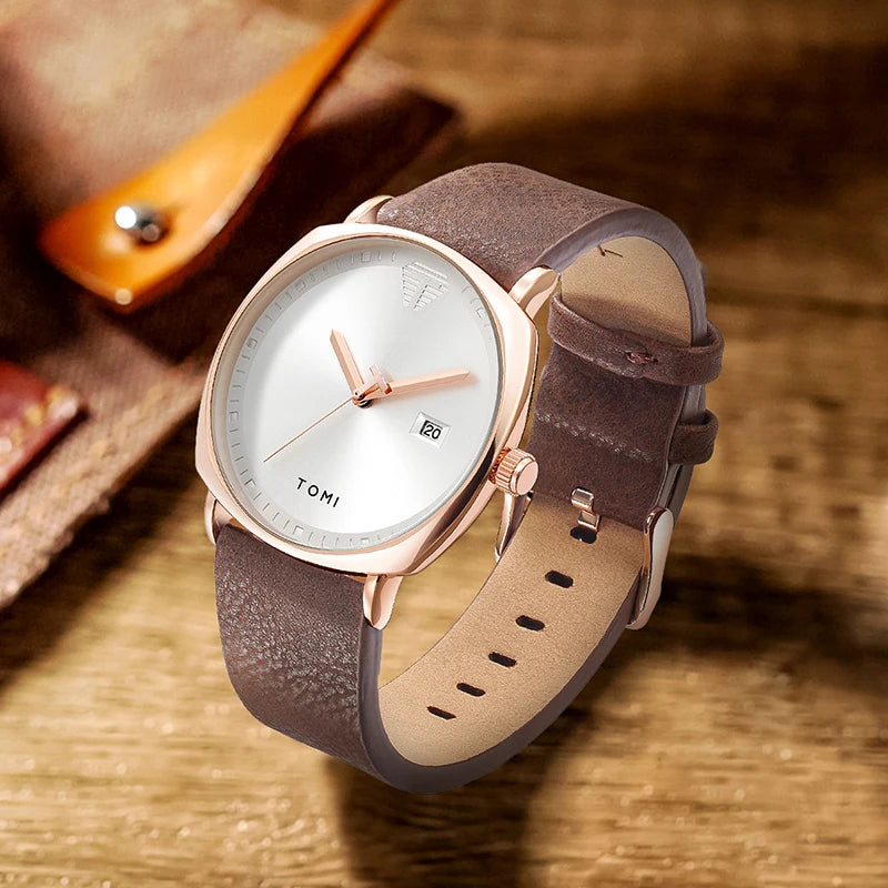 Men's Watch Minimalist Fashion Sports Watch Calendar Leather Casual Watch