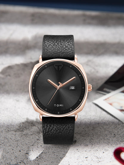 Men's Watch Minimalist Fashion Sports Watch Calendar Leather Casual Watch