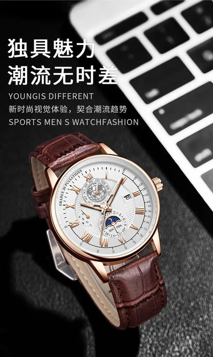 Men Watch Fashion Top Luxury Sport Men's Wristwatch Waterproof Luminous Leather